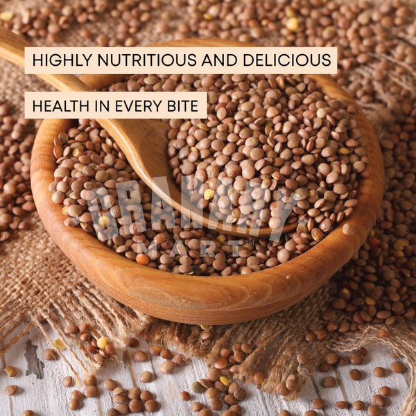 INDIAN WHOLE BROWN CRIMSON LENTILS - FIBER AND COPPER RICH-Gluten Free Lentils-Granary Mart