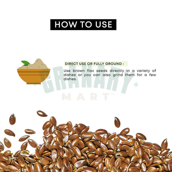 NATURAL WHOLE BROWN FLAX SEEDS-Natural Seeds-Granary Mart